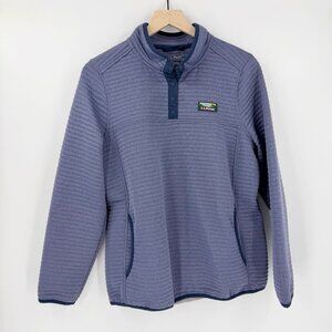 L.L. Bean Airlight Knit Pullover Jacket Large Ribbed Blue Gorpcore Hiking